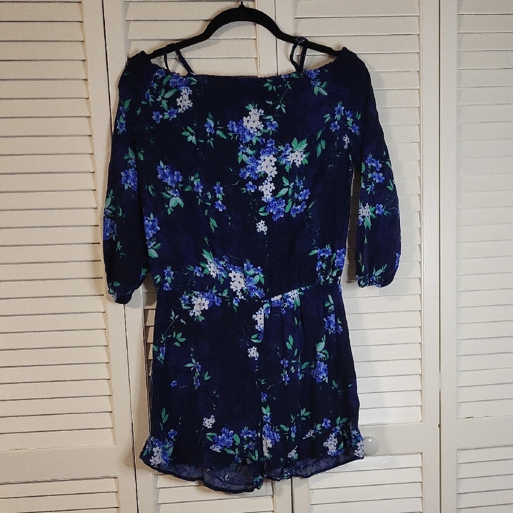 Place Navy Floral Romper